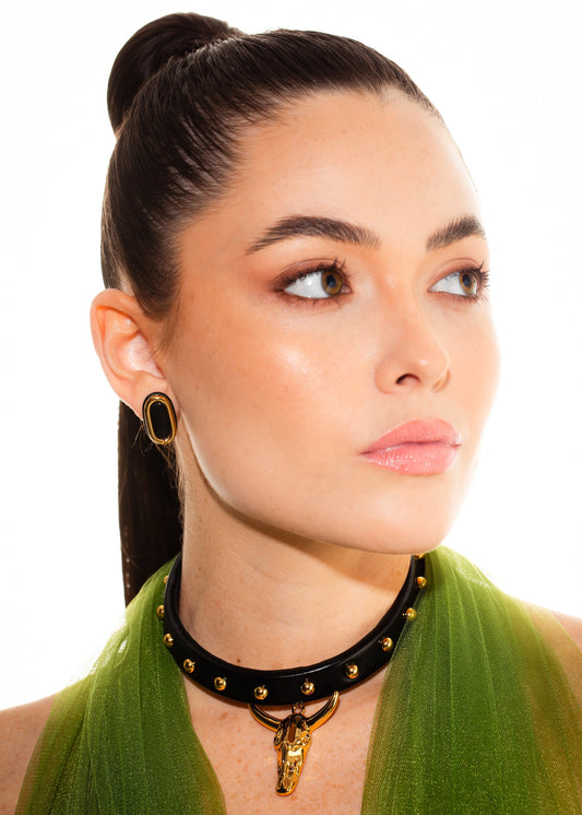 Choker Cravejo Preto